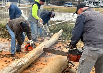 2-25-23 Cutting up fallen tree on rodeo grounds Karen - volunteer page 2023