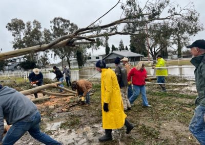 2-25-23 Cutting up fallen tree2 Karen - volunteer page 2023